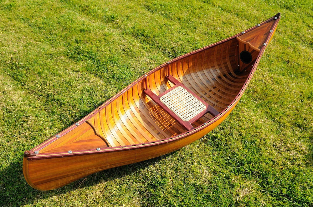 20.25" X 70.5" X 15" Wooden Canoe With Ribs - Homeroots - Flyclothing LLC