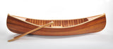 20.25" X 70.5" X 15" Wooden Canoe With Ribs Matte Finish - Homeroots
