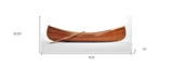 20.25" X 70.5" X 15" Wooden Canoe With Ribs Matte Finish - Homeroots - Flyclothing LLC