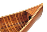 20.25" X 70.5" X 15" Wooden Canoe With Ribs Matte Finish - Homeroots