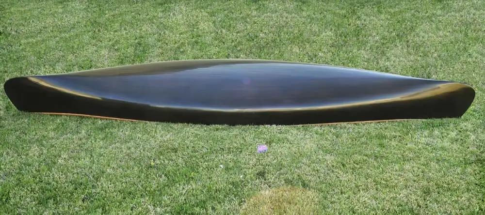 35.125" X 216" X 22.5" Wooden Canoe Dark Stained Finish - Homeroots - Flyclothing LLC