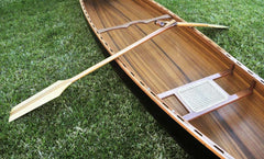 35.125" X 216" X 22.5" Wooden Canoe Dark Stained Finish - Homeroots