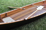 35.125" X 216" X 22.5" Wooden Canoe Dark Stained Finish - Homeroots - Flyclothing LLC