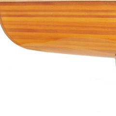 Natural Solid Wood and Glass Canoe Coffee Table - Homeroots