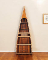 21" Wood Brown Solid Wood Six Tier Boat Bookcase - Homeroots - Flyclothing LLC