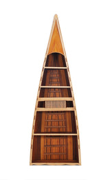 21" Wood Brown Solid Wood Six Tier Boat Bookcase - Homeroots - Flyclothing LLC