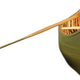 28.5" X 144" X 21"Matte Finishwooden Canoe With Ribs Curved Bow - Homeroots