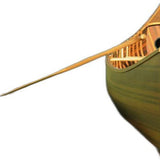 28.5" X 144" X 21"Matte Finishwooden Canoe With Ribs Curved Bow - Homeroots