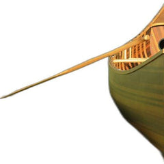 28.5" X 144" X 21"Matte Finishwooden Canoe With Ribs Curved Bow - Homeroots