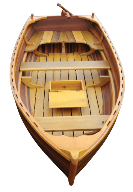 51" X 118.5" X 27.75" Matte Finishlittle Bear Wooden Dinghy - Homeroots