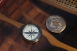 Brass Makers To The Queen Compass With Leather Case - Homeroots - Flyclothing LLC