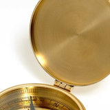 Shiny Brass Marine Compass With Lid - Homeroots