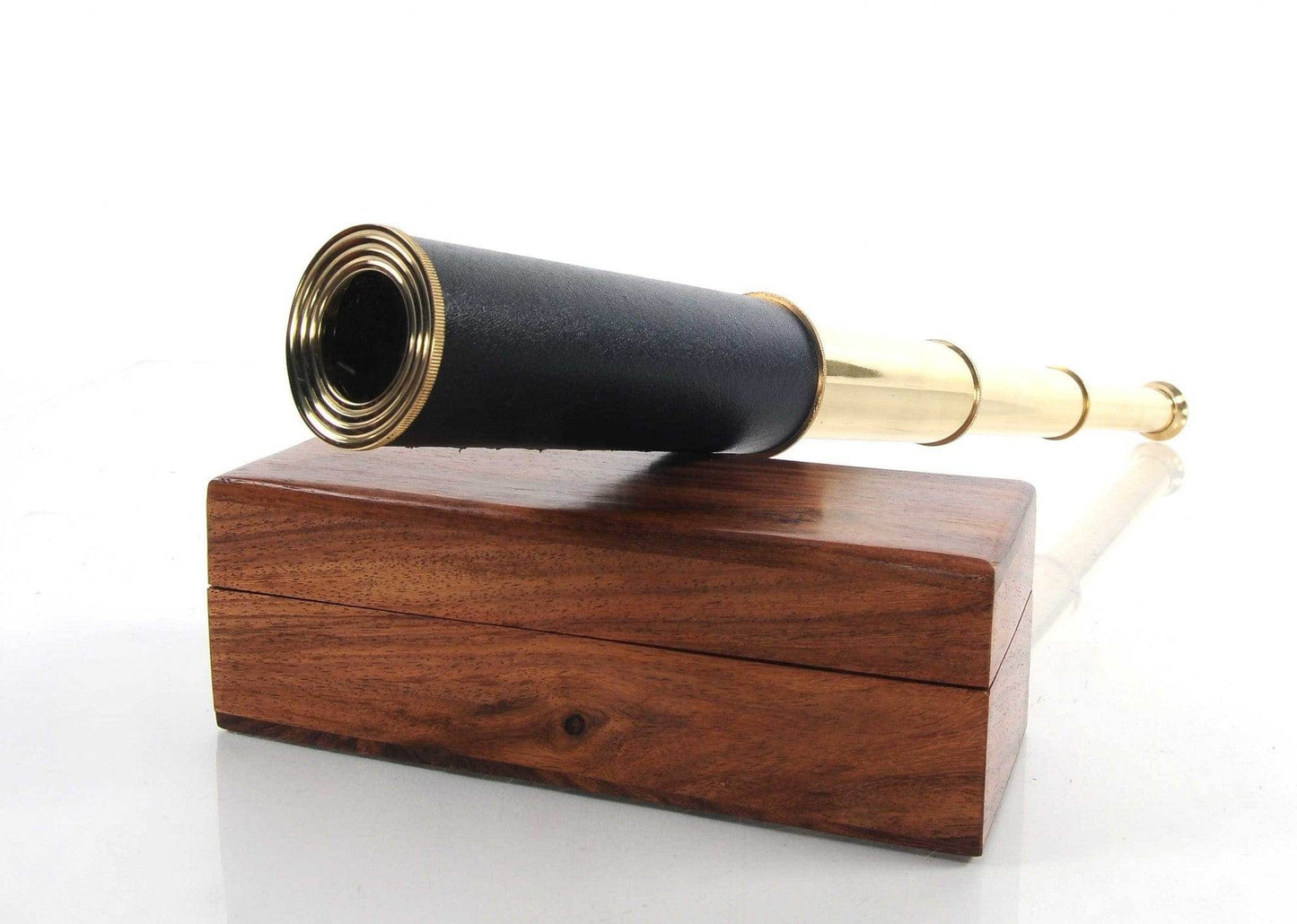 1.5" X 15" X 1.5" Handheld Telescope In Wood Box - Homeroots - Flyclothing LLC