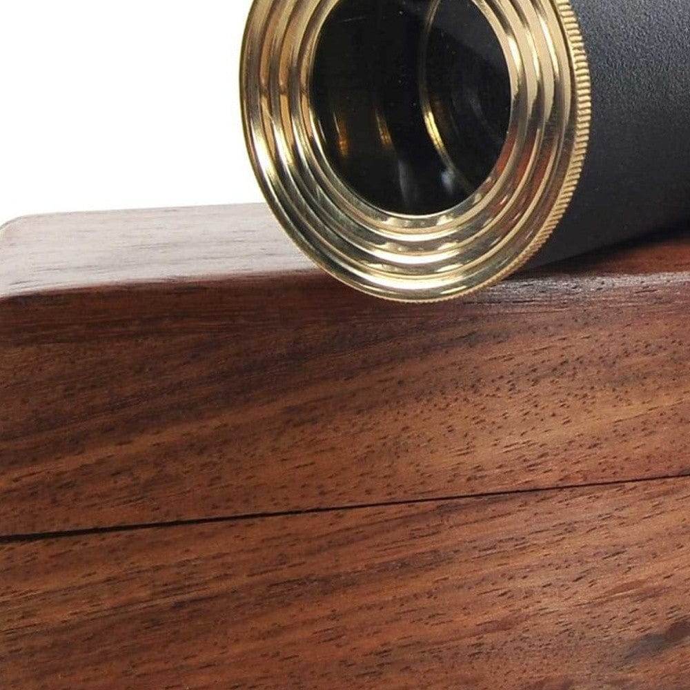 1.5" X 15" X 1.5" Handheld Telescope In Wood Box - Homeroots - Flyclothing LLC