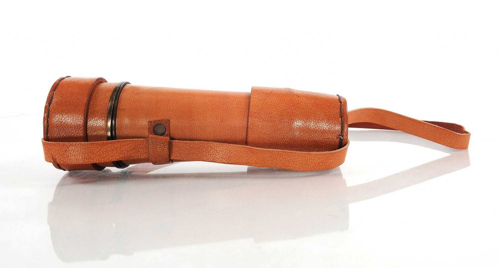 Rustic Brass And Leather Handheld Telescope - Homeroots - Flyclothing LLC
