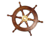 24" X 24" X 2" Ship Wheel - Homeroots
