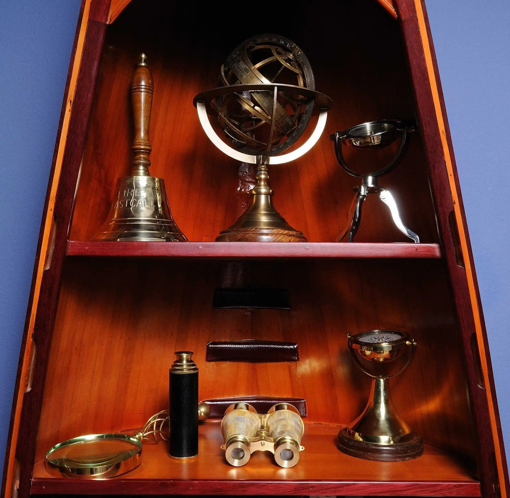 7" X 7" X 11.5" Armillary Sphere On Wood Base - Homeroots