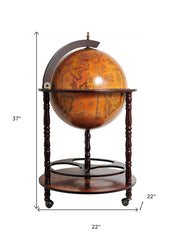 22" X 22" X 37" Globe Drink Cabinet