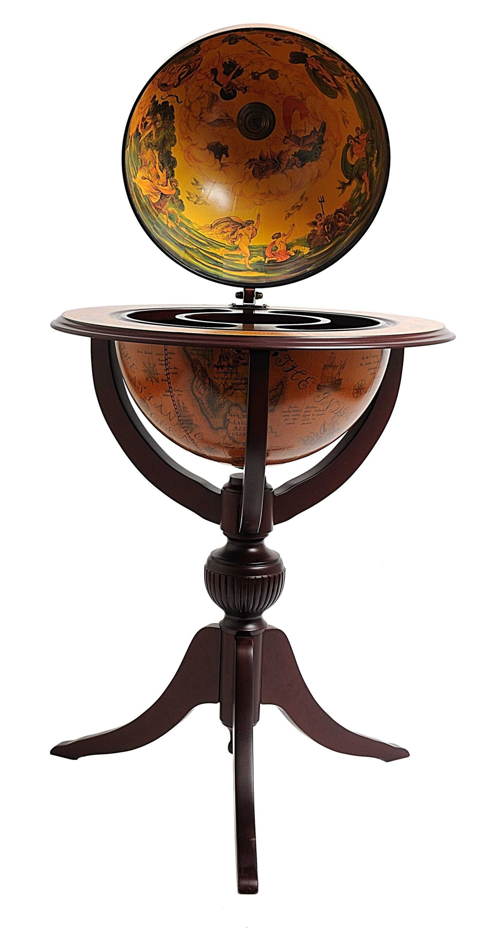 26" X 26" X 45" Globe Bar  3 Legs - Homeroots