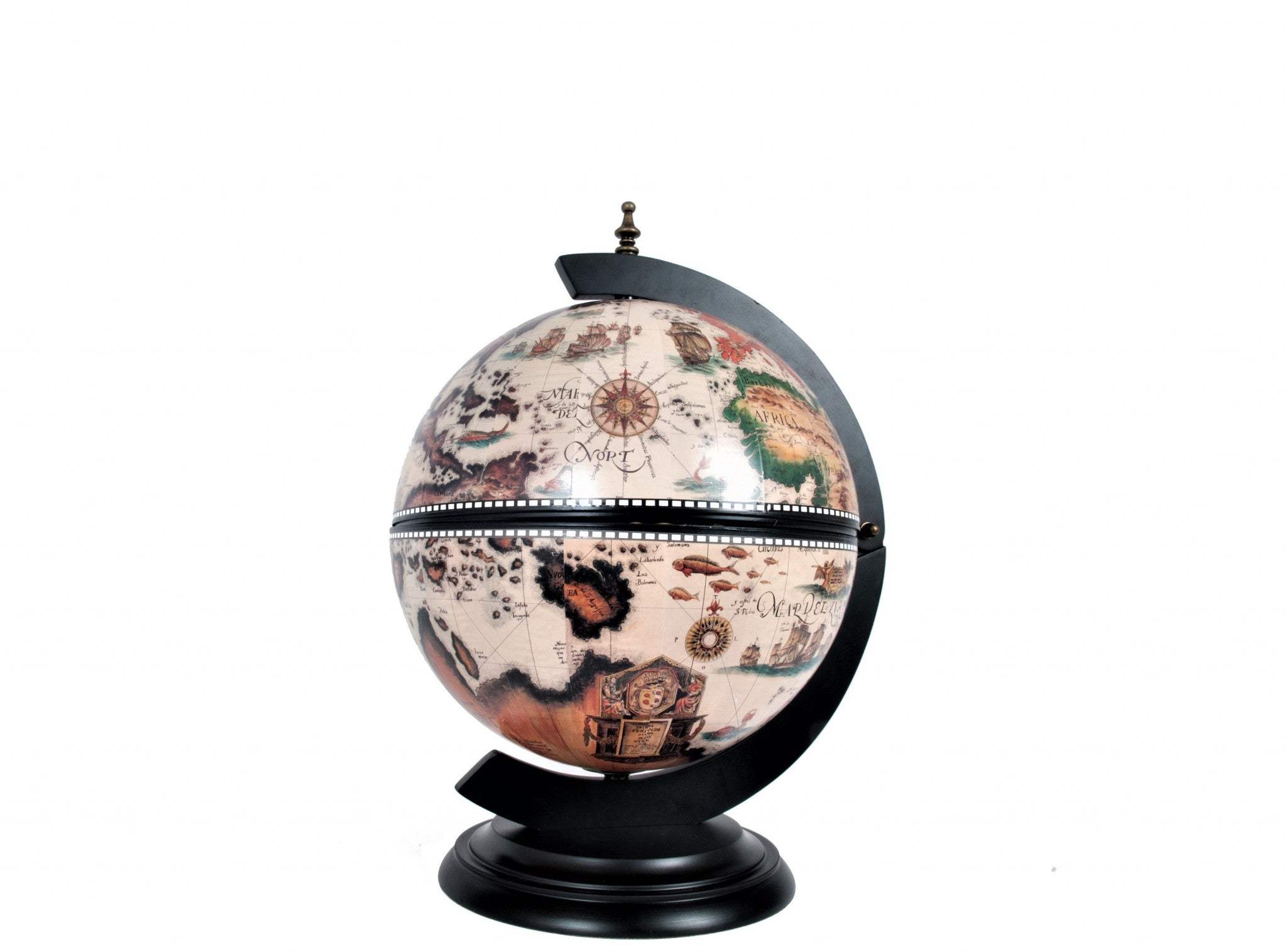 13" X 13" X 20" White Globe 13 Inches With Chess Holder - Homeroots - Flyclothing LLC