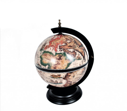 13" X 13" X 20" White Globe 13 Inches With Chess Holder - Homeroots
