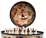 13" X 13" X 20" White Globe 13 Inches With Chess Holder - Homeroots - Flyclothing LLC