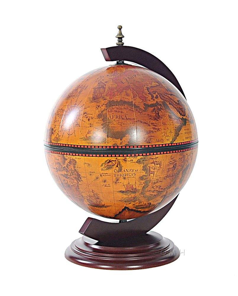 13" X 15" X 19" Red Globe With Chess Holder - Homeroots - Flyclothing LLC