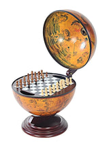 13" X 15" X 19" Red Globe With Chess Holder - Homeroots - Flyclothing LLC