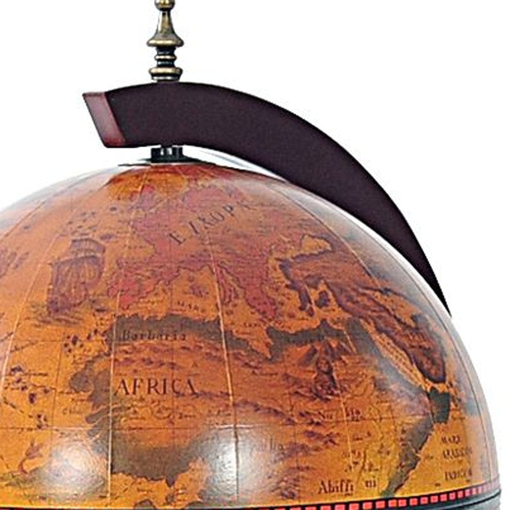 13" X 15" X 19" Red Globe With Chess Holder - Homeroots - Flyclothing LLC