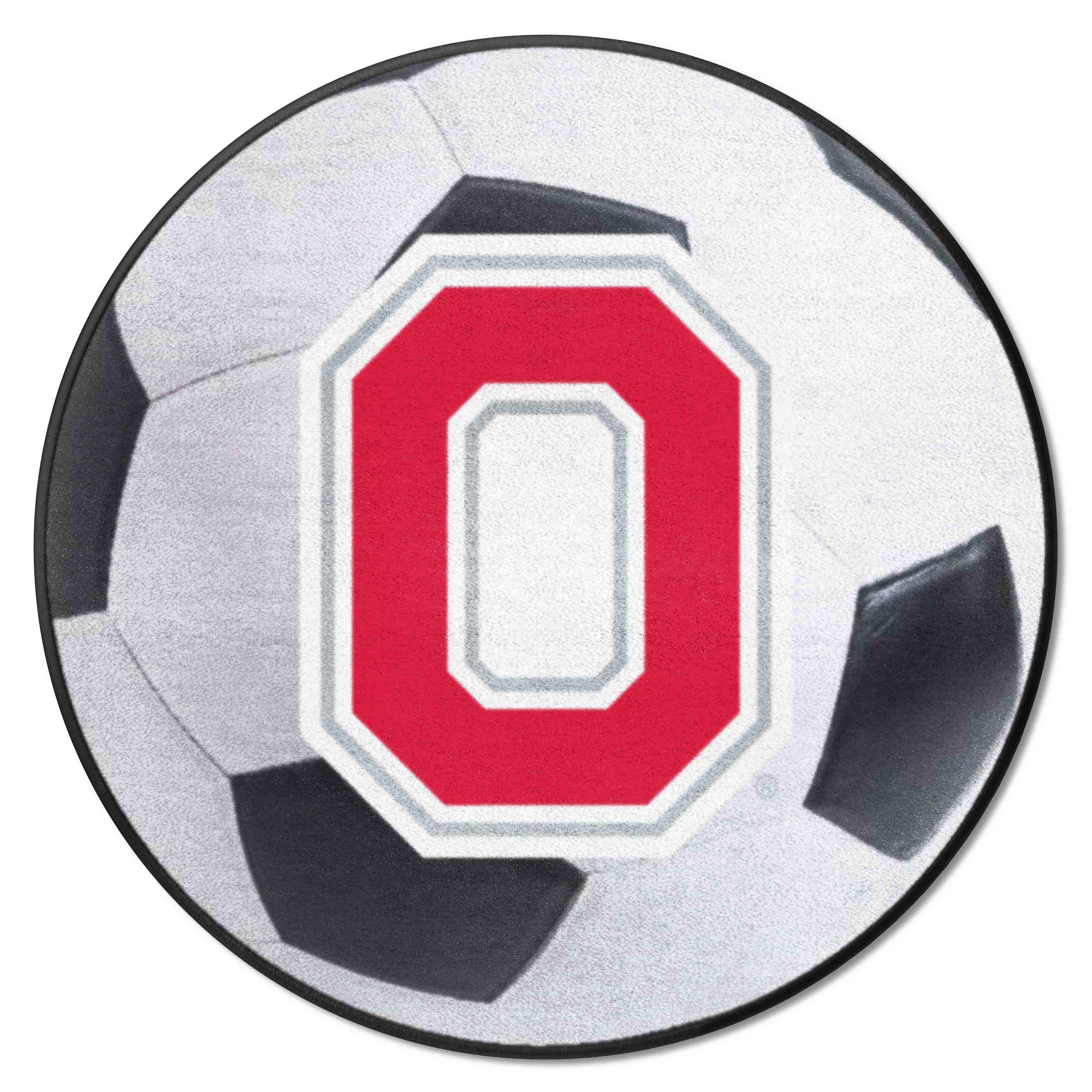 Ohio State Buckeyes Soccer Ball Rug - 27in. Diameter - Ohio State
