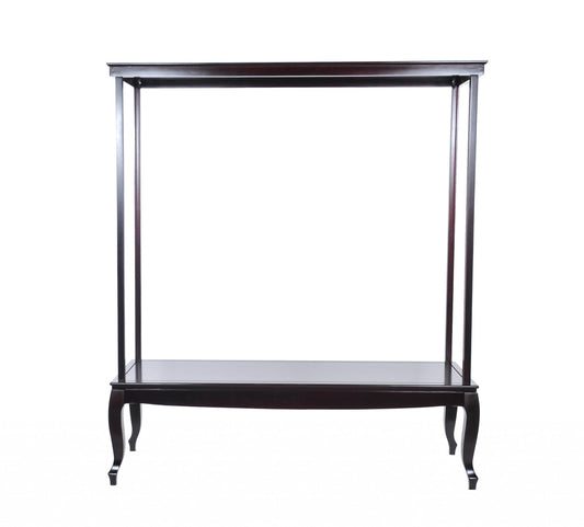 23" Dark Brown Glass Standard Display Stand - Homeroots