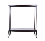 23" Dark Brown Glass Standard Display Stand - Homeroots