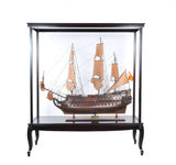 23" Dark Brown Glass Standard Display Stand - Homeroots