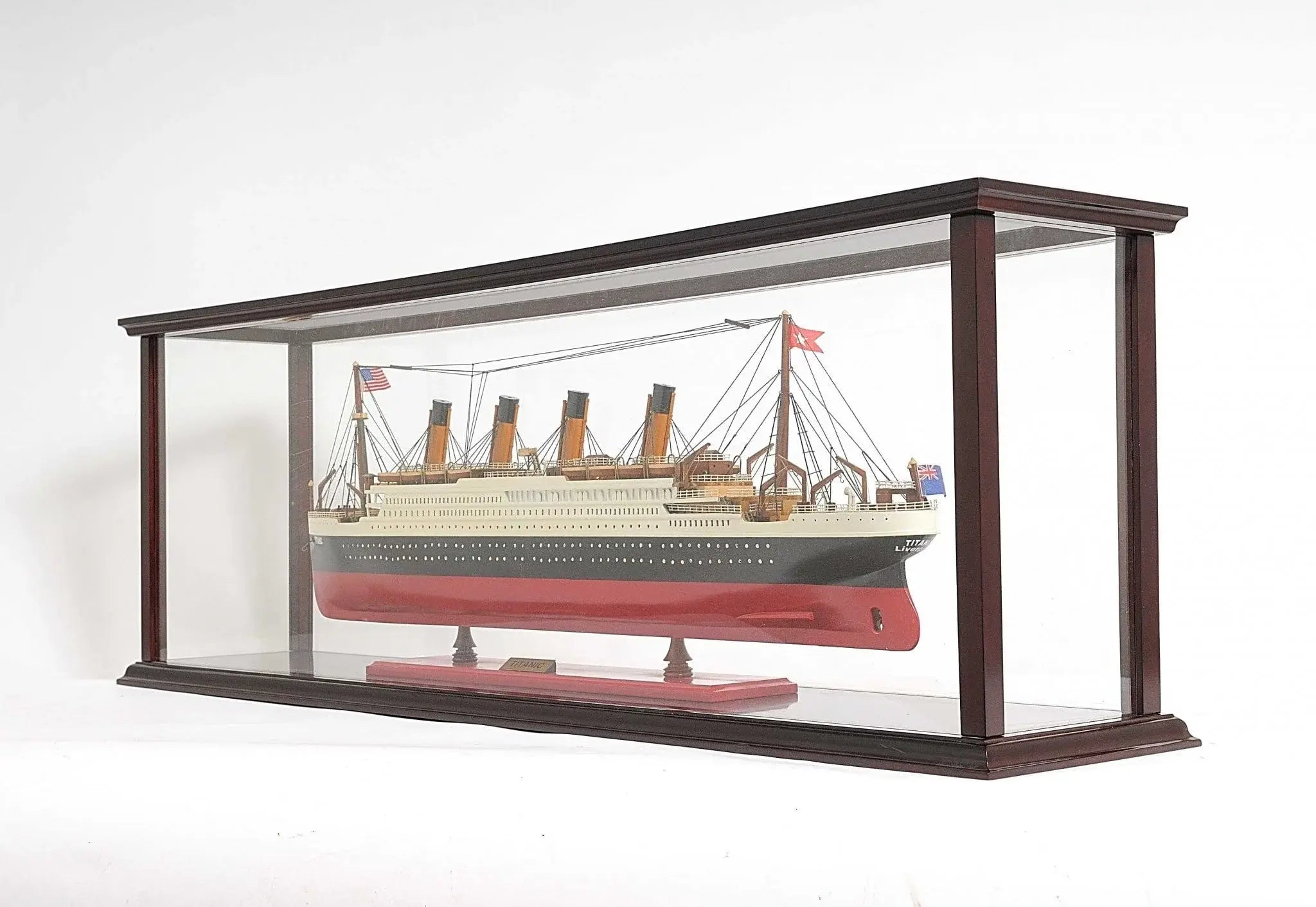 39" Dark Brown Glass Standard Display Stand - Homeroots - Flyclothing LLC