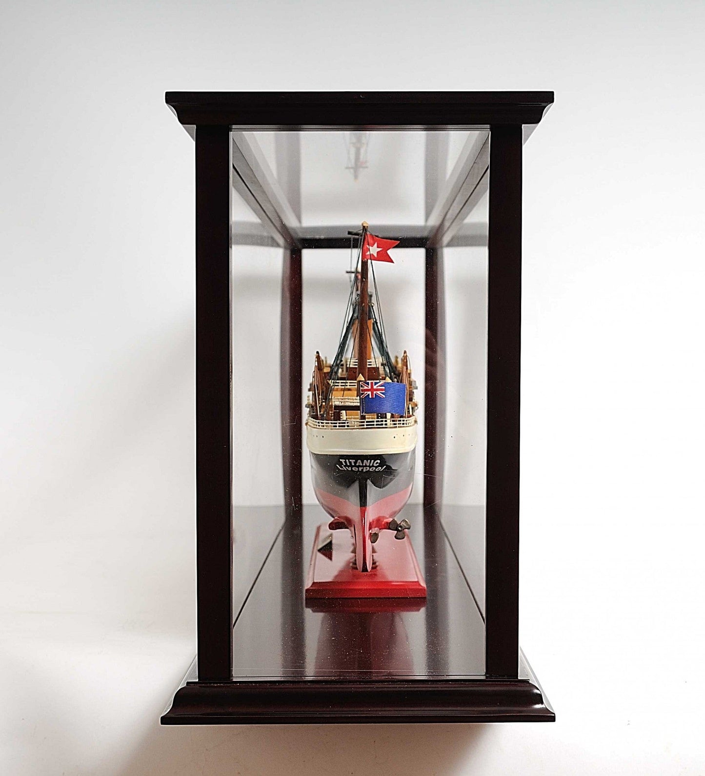 39" Dark Brown Glass Standard Display Stand - Homeroots - Flyclothing LLC