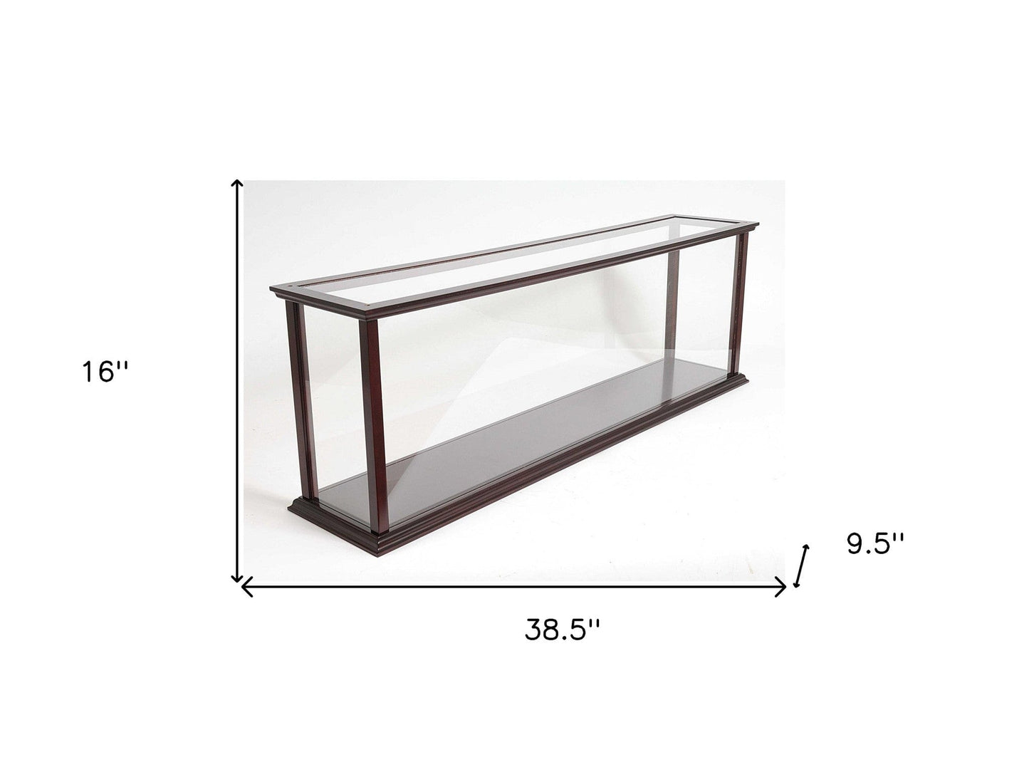 39" Dark Brown Glass Standard Display Stand - Homeroots - Flyclothing LLC