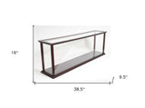 39" Dark Brown Glass Standard Display Stand - Homeroots - Flyclothing LLC