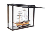14" Black Glass Standard Display Stand - Homeroots