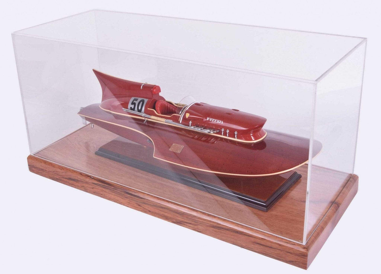 28" Wood Brown Glass Standard Display Stand - Homeroots - Flyclothing LLC