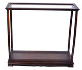 13" Dark Brown And Clear Glass Standard Display Stand - Homeroots