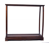 13" Dark Brown And Clear Glass Standard Display Stand - Homeroots