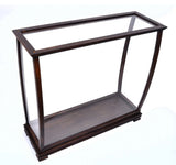 13" Dark Brown And Clear Glass Standard Display Stand - Homeroots