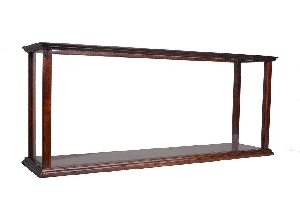 10" Dark Brown And Clear Glass Standard Display Stand - Homeroots