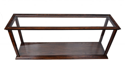 10" Dark Brown And Clear Glass Standard Display Stand - Homeroots