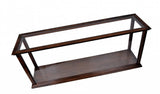 10" Dark Brown And Clear Glass Standard Display Stand - Homeroots