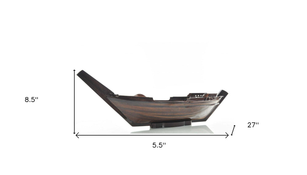 5.5" X 27" X 8.5" Dhow Boatsushi Tray - Homeroots