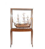 15" Brown And Clear Glass Standard Display Stand - Homeroots