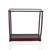14" Silver And Clear Glass Standard Display Stand - Homeroots