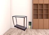 14" Silver And Clear Glass Standard Display Stand - Homeroots
