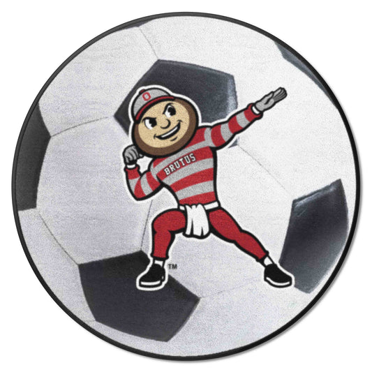 Ohio State Buckeyes Soccer Ball Rug - 27in. Diameter - Ohio State